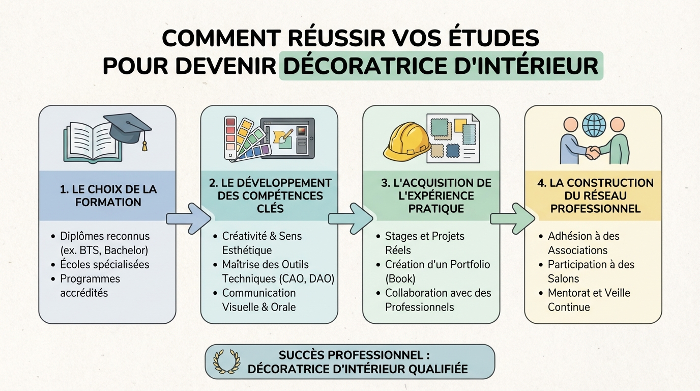 Comment réussir vos études pour devenir décoratrice d'intérieur 1 Les études nécessaires