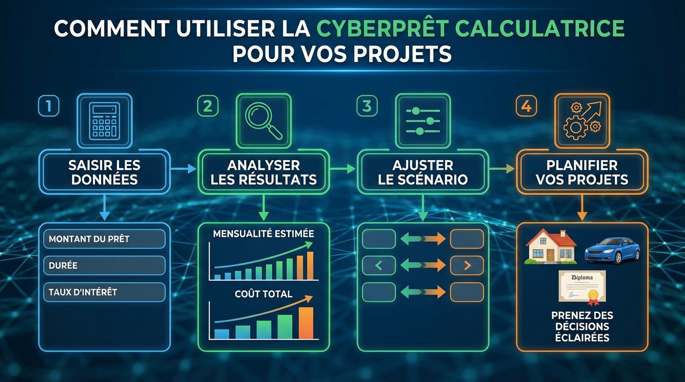 Comment utiliser la cyberprêt calculatrice pour vos projets 1 Comment utiliser la cyberprêt calculatrice ?