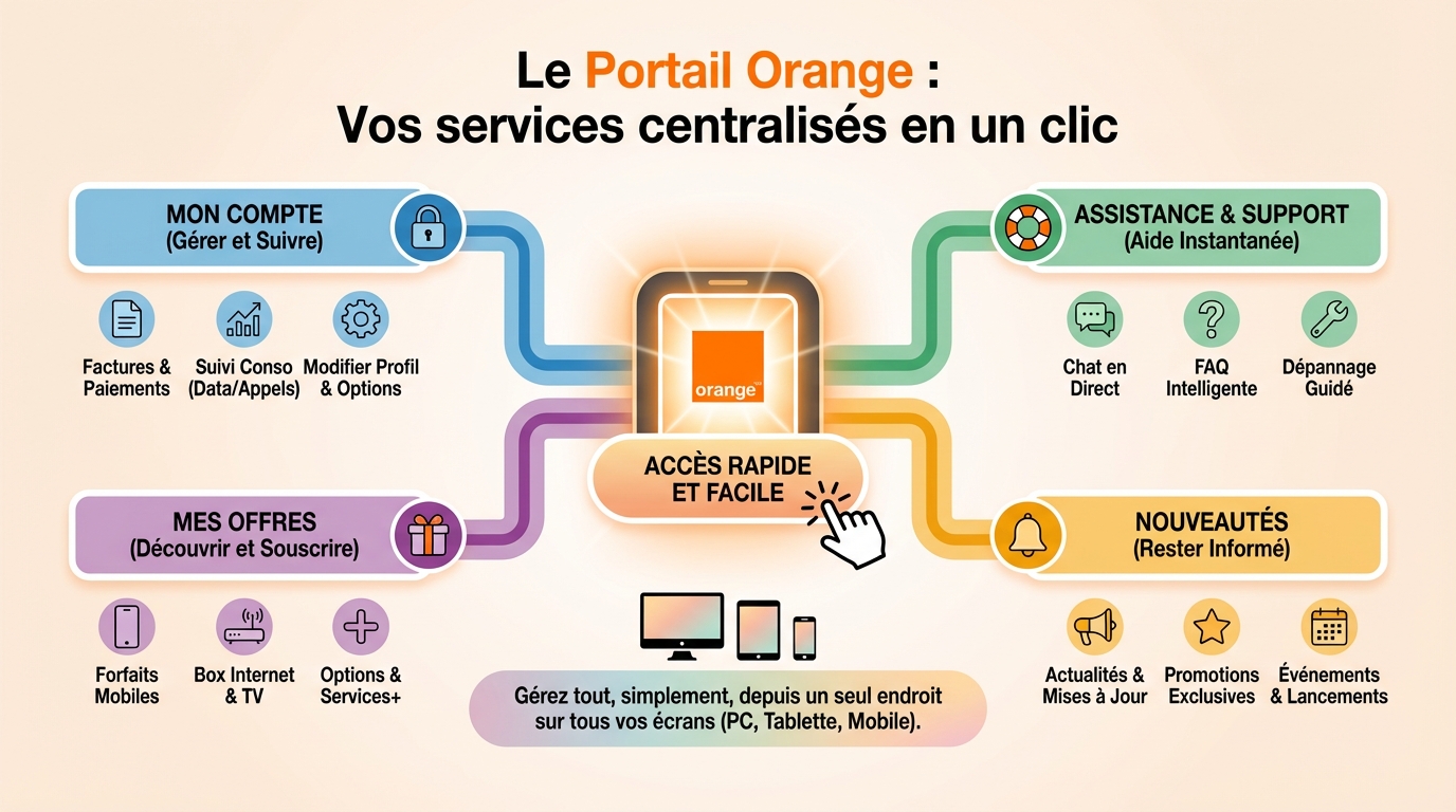 Les services disponibles sur le portail Orange