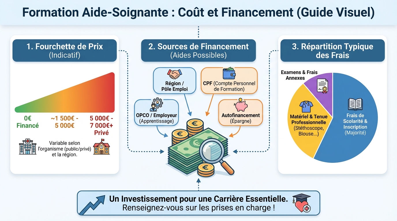 Formation aide-soignante : quel est le prix ? 1 Le coût de la formation aide-soignante