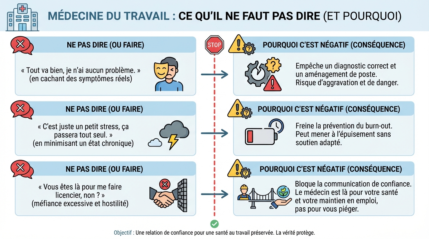 Médecine du travail : ce qu'il ne faut pas dire 1 Les droits des employés