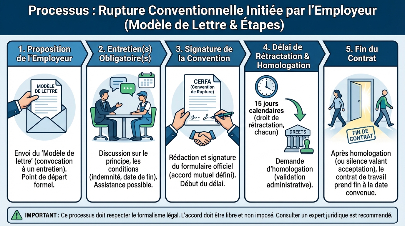 Modèle de lettre de rupture conventionnelle à l'initiative de l'employeur 1 Comment rédiger une lettre efficace ?