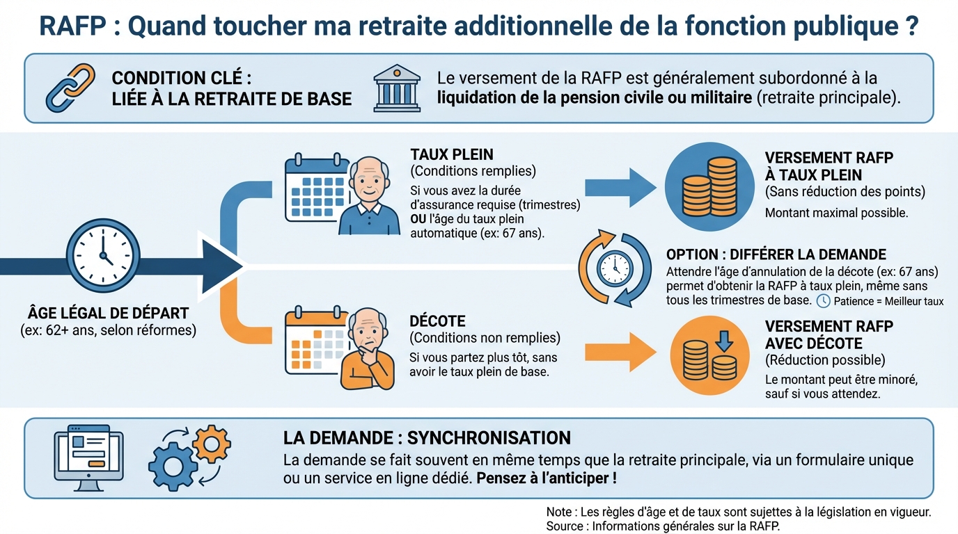 Quand toucher la retraite additionnelle de la fonction publique ? 1 Procédure de demande