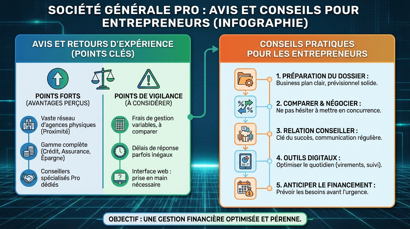 Société générale pro : avis et conseils pour les entrepreneurs 1 Avantages et inconvénients