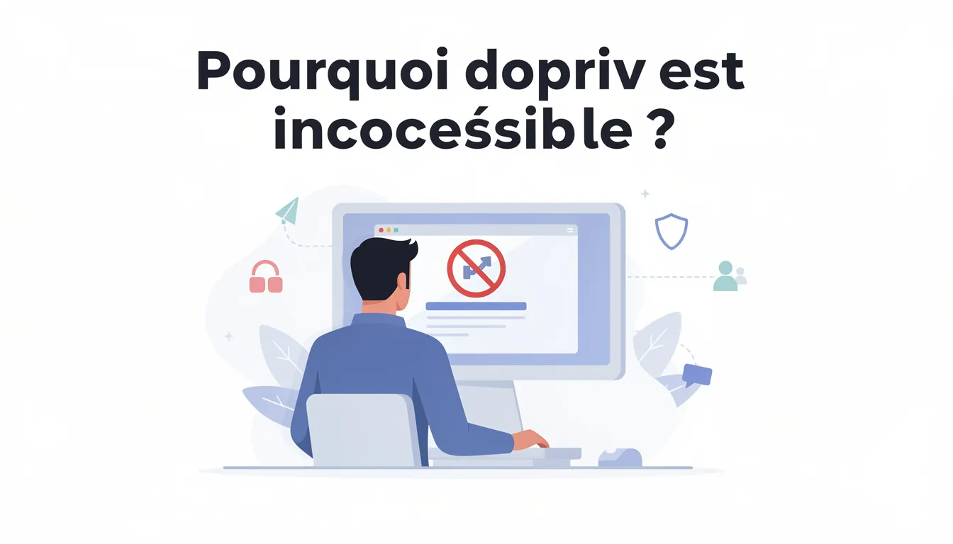 Pourquoi dopriv est inaccessible ?