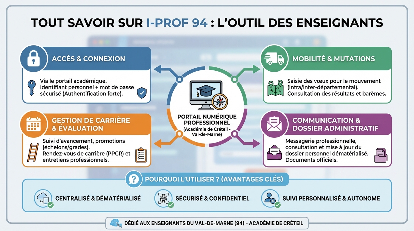 Fonctionnalités clés d'iprof 94